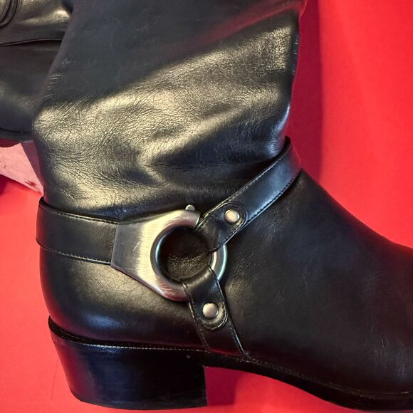 Via Spiga Tall Leather Boots, Derby-Inspired, Size 8.5 - Picture 7 of 12